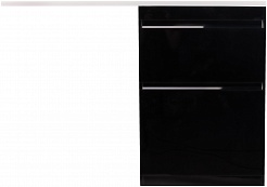 Style Line Тумба с раковиной Даймонд 120 R Glass Люкс Plus черная – фотография-3